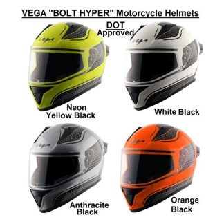 Vega Full-Face Motorcycle Helmet DOT Certified